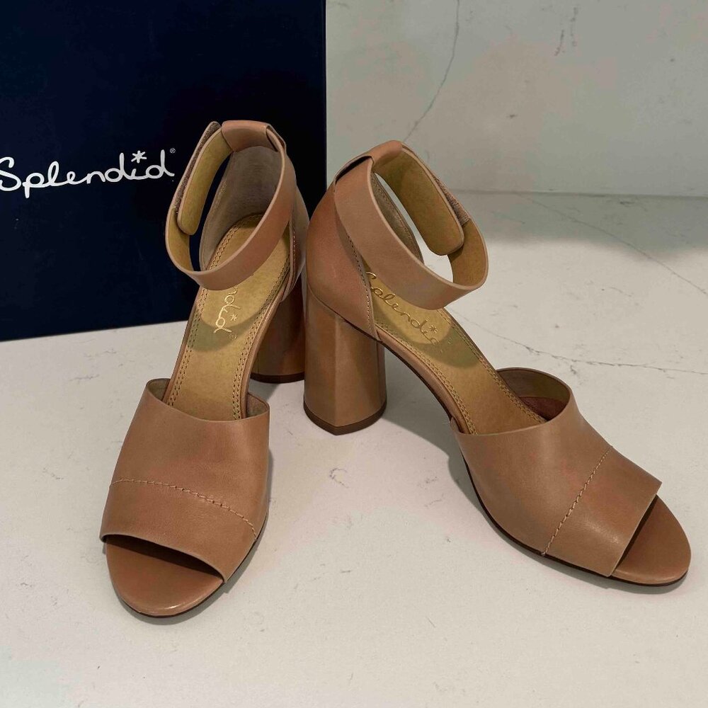 Splendid Nude Lea ankle strap heel size 7
